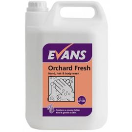 Hand Hair & Body Wash Liquid Soap - Evans - Orchard Fresh - 5L